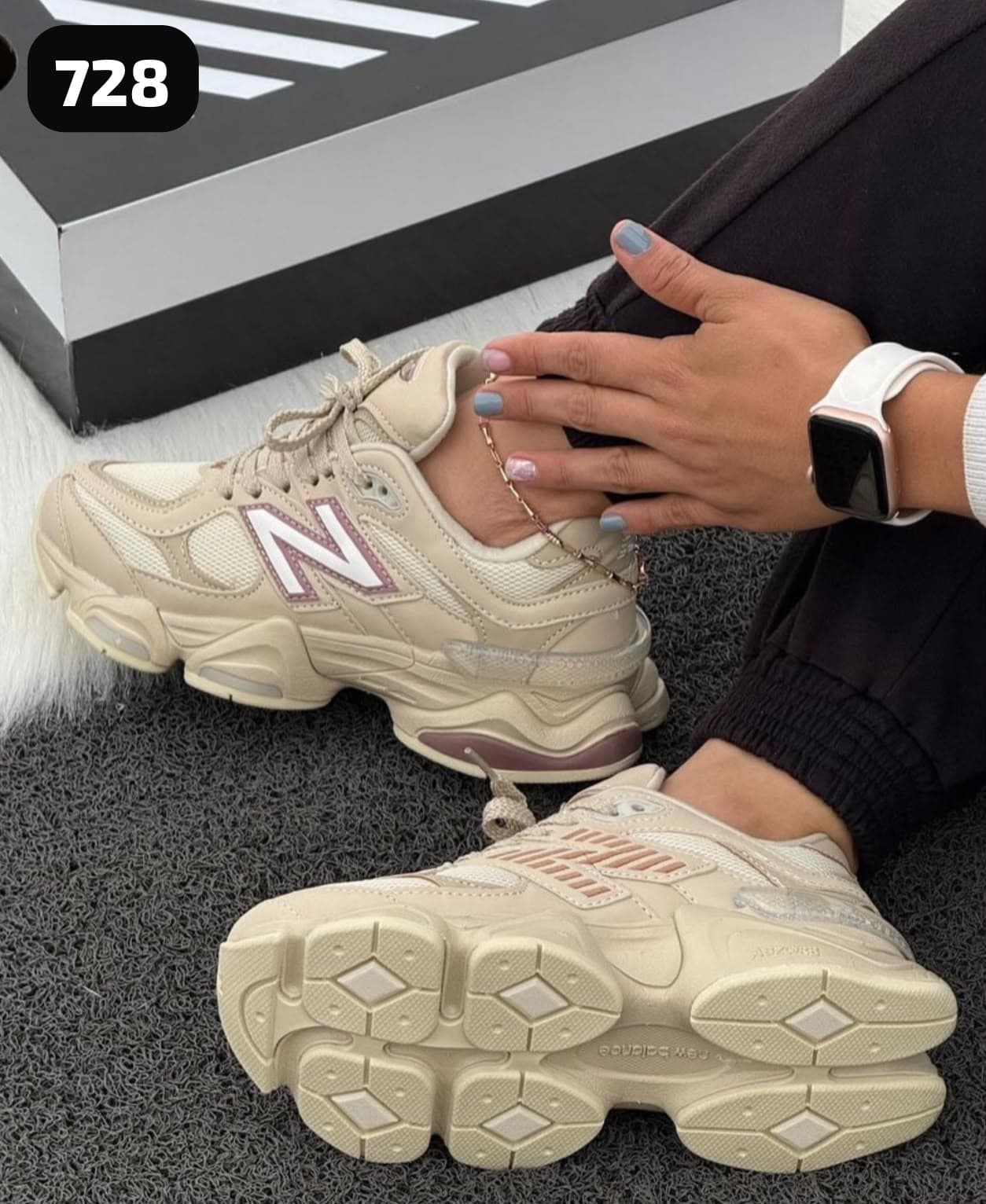 NEW BALANCE 9060 BEIGE MORADO 2